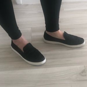 Via Spiga Black Suede Loafers